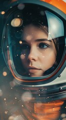 Wall Mural - Astronaut Gazing at Stars