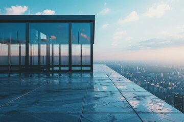 Wall Mural - a view of the city from the top of a building