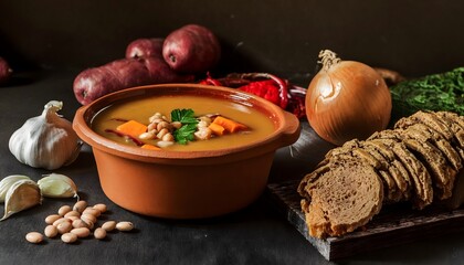 Wall Mural - Pumpkin soup in a bowl