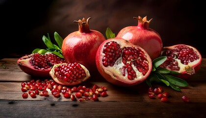 Wall Mural - Pomegranate on the table