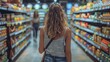 © Sandu - Young Woman Shopping in Grocery Store