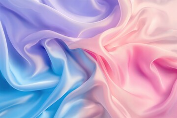 Poster - a blue and pink satin fabric