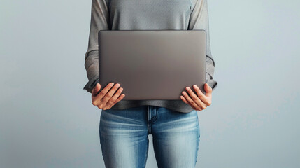 Wall Mural - woman with laptop