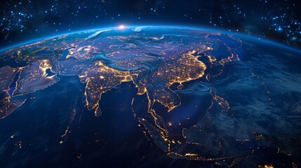 Wall Mural - Nighttime Earth From Space