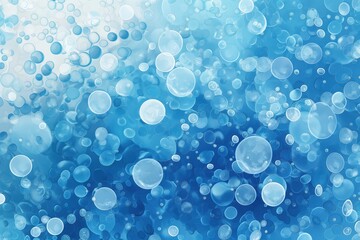 Poster - bubbles on a blue background