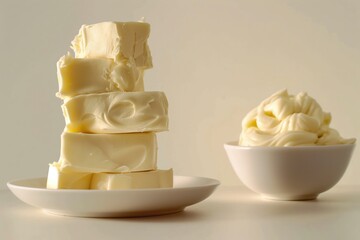 Sticker - Butter on a plate with whipped cream