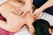 © grigvovan - Neck deep stroking and pressure tissue massage using bodyweight and muscular effort.