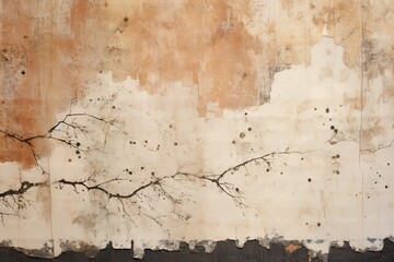 Wall Mural - Wabi-sabi background, where hand-made wallpaper meets natural dye and sumi ink