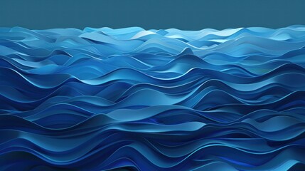 Blue waves abstract gradual background illustrate the sea or ocean water surface