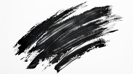 Aufkleber - This image presents expressive black paint strokes on a white background, where each stroke tells a story of intense emotion and creativity in abstract visual art.