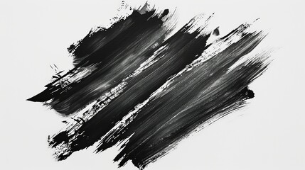 Aufkleber - This image features abstract black and white brushstrokes with a rich texture, symbolizing the bold and unrestrained nature of modern artistic expression in a captivating visual.