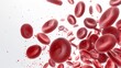 © neirfy - human red blood cells isolated on white background,