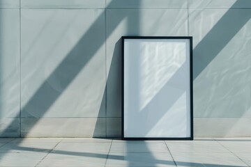 Wall Mural - empty advertise blank advertise frame chic style background in an ultramodern and supernatural scene
