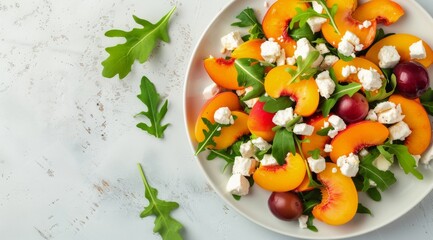 Wall Mural - Peach, Cherry, and Feta Salad