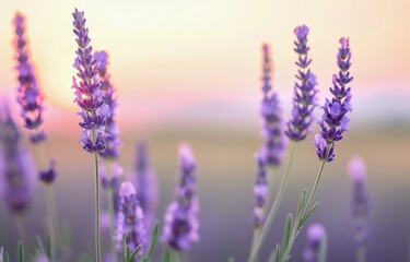 Wall Mural - Lavender Field at Sunset