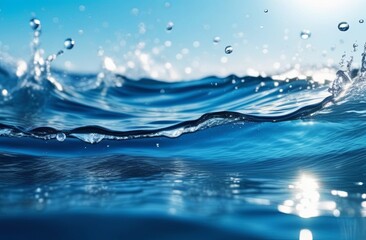 splashes of water in the sea