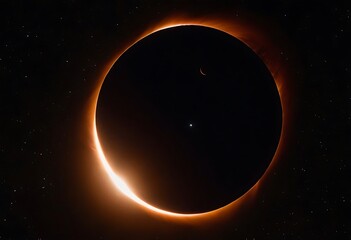 Wall Mural - two stars in close orbit, with one star passing in front of the other, creating an eclipse and a uni