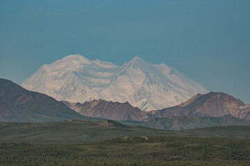 Denali / Mount McKinley is the highest mountain peak in North America, Located in the Alaska Range in the interior of the U.S. state of Alaska,  Denali National Park and Preserve
