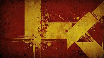 Poster - Orange yellow grunge background