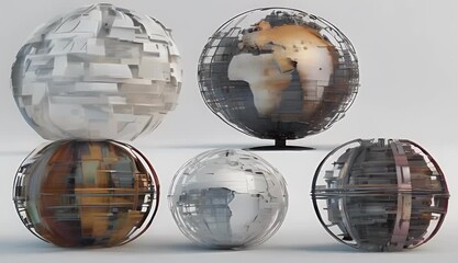 Wall Mural - abstract technology globe