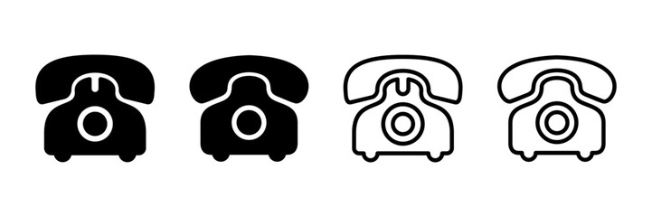 Wall Mural - Telephone icon vector isolated on white background. Phone icon vector. Call icon vector.