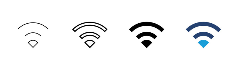 Poster - Wifi icon set. signal vector icon. Wireless  icon vector