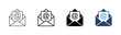 © AAVAA - Mail icon set. email icon vector. E-mail icon. Envelope illustration