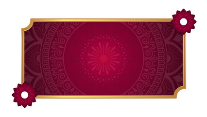Wall Mural - set of decorative luxury golden arabic islamic banner title frame transparent background gold text b