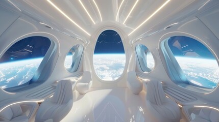 Wall Mural - Futuristic Spacecraft Interior