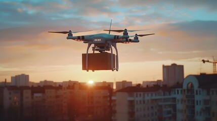Leinwandbilder - Drone Deliveries Revolutionizing Business Logistics and Package Transfers