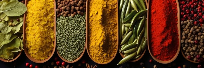 Poster - Assortment of Spices in Bowls