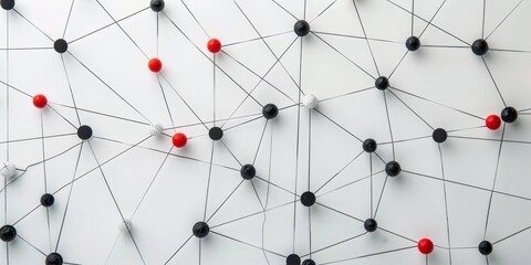 Aufkleber - Abstract geometric shapes forming a network, symbolizing strategic connections and networking