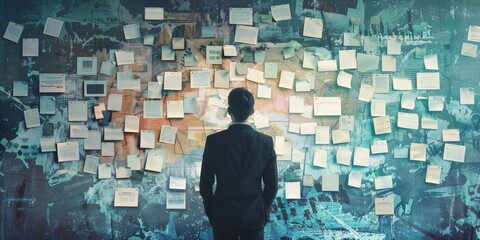 Aufkleber - A strategic vision board with goals and aspirations, illustrating personal development and growth strategy