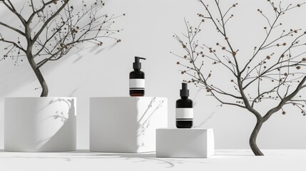 Canvas Print - Minimalist Beauty Product Display