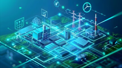Aufkleber - Smart Energy Grid Powered by Renewable Technology and Data Analytics