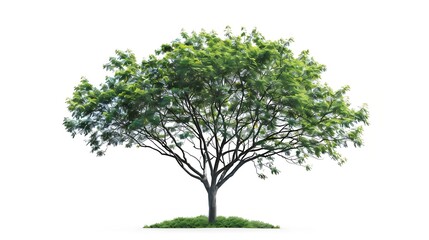 Aufkleber - isolated tree on white background with clipping path selected inside picture with white picture easy to select for brush design high qaulity dicut : Generative AI
