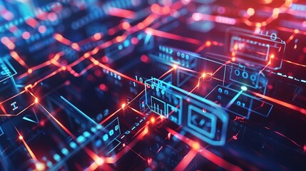 Eyecatching Network connection background