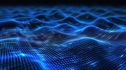 Spectacular Technology background with blue abstract shapes