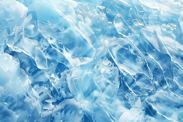 Poster - Realistic Ice Surface Close-up