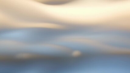 Wall Mural - Soft pastel-colored, wave-like forms with sparkling lights move gently. The scene evokes a sense of tranquility and serenity, reminiscent of calm waters at sunset. The ambient glow suggests an