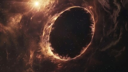 Wall Mural - black hole in space