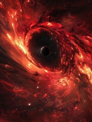 Wall Mural - black hole in space
