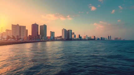 Poster - Jeddah City Scape  Saudi Arabia : Generative AI