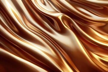 Wall Mural - Abstract Draped Golden Fabric with Soft Light Reflection