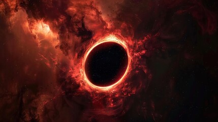 Wall Mural - black hole in space
