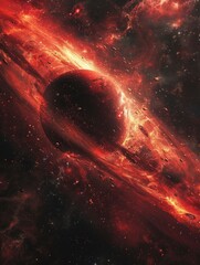 Wall Mural - black hole in space