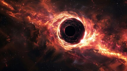 Wall Mural - black hole in space