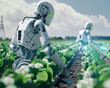 © WARIS ALI - A robotic farmers tending to crops, monitoring soil conditions, and optimizing resource usage in smart farms