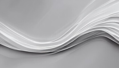 Wall Mural - Smooth Soft Gray Illustration Background White Abstract Clean Wave Vector