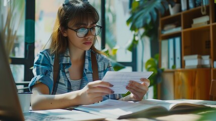 Aufkleber - Budget and financial planning concept Business woman budgeting and calculating financial report business finance and investment background tax refund cost control money saving loan man : Generative AI